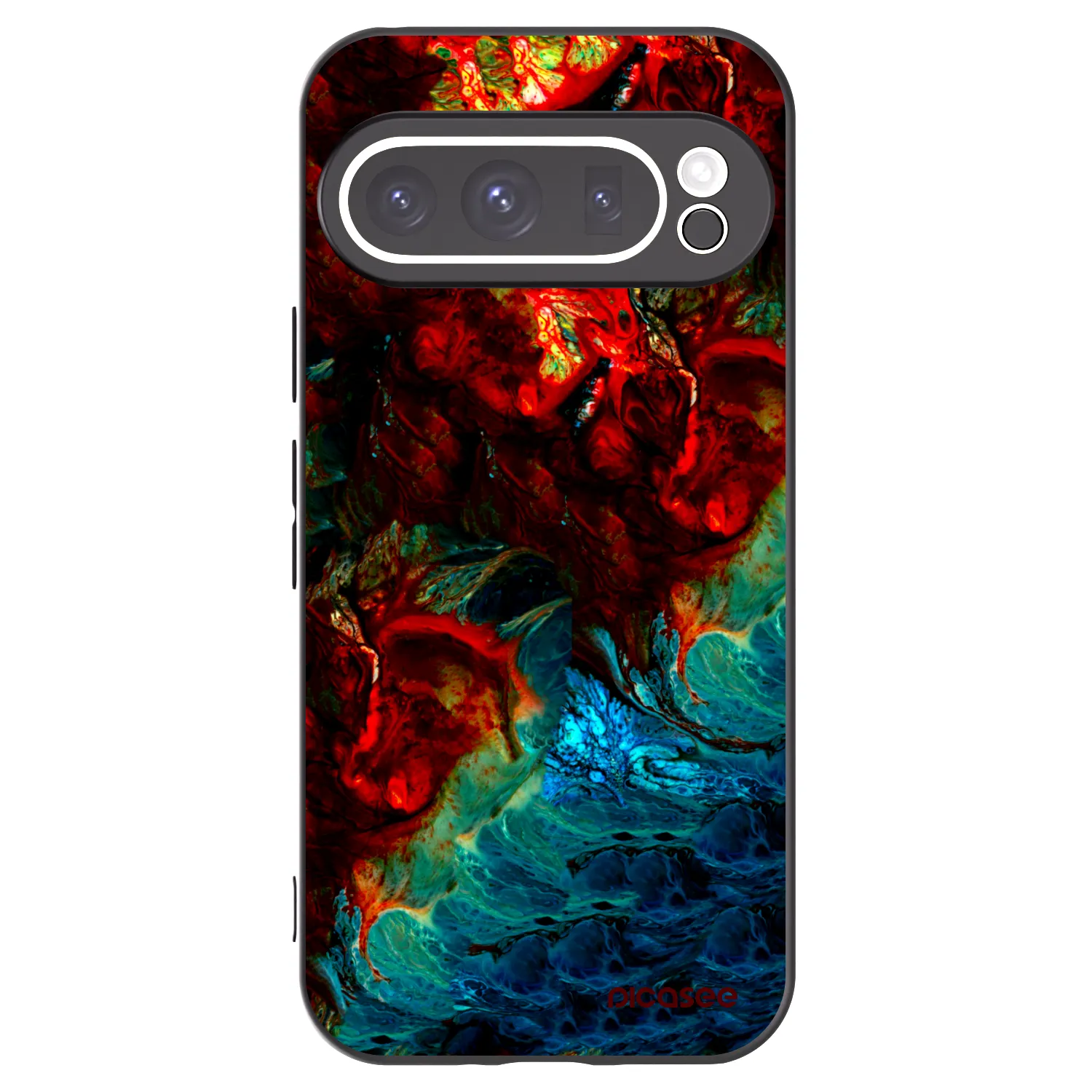 Picasee Μαύρη θήκη σιλικόνης για Google Pixel 9 Pro - Universe