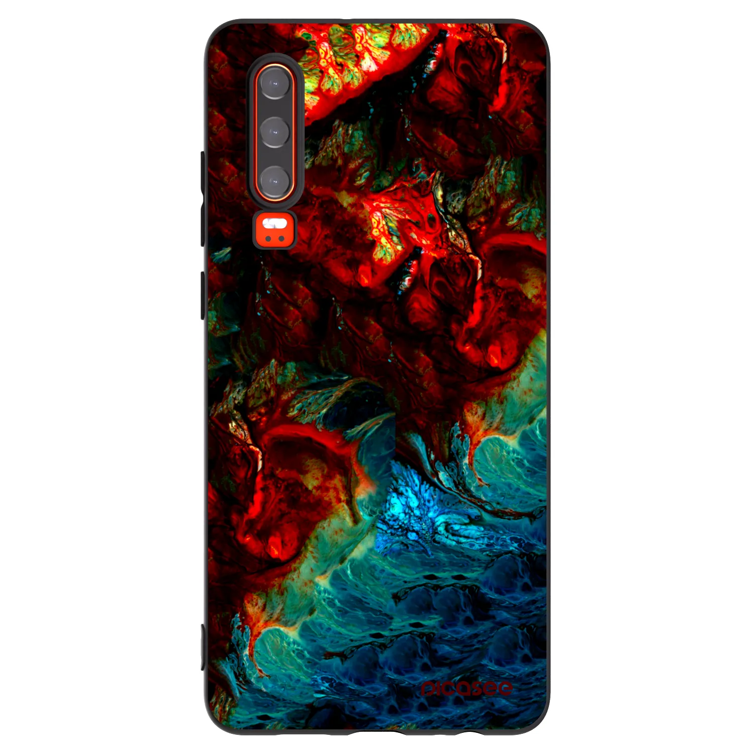 Picasee Μαύρη θήκη σιλικόνης για Huawei P30 - Universe