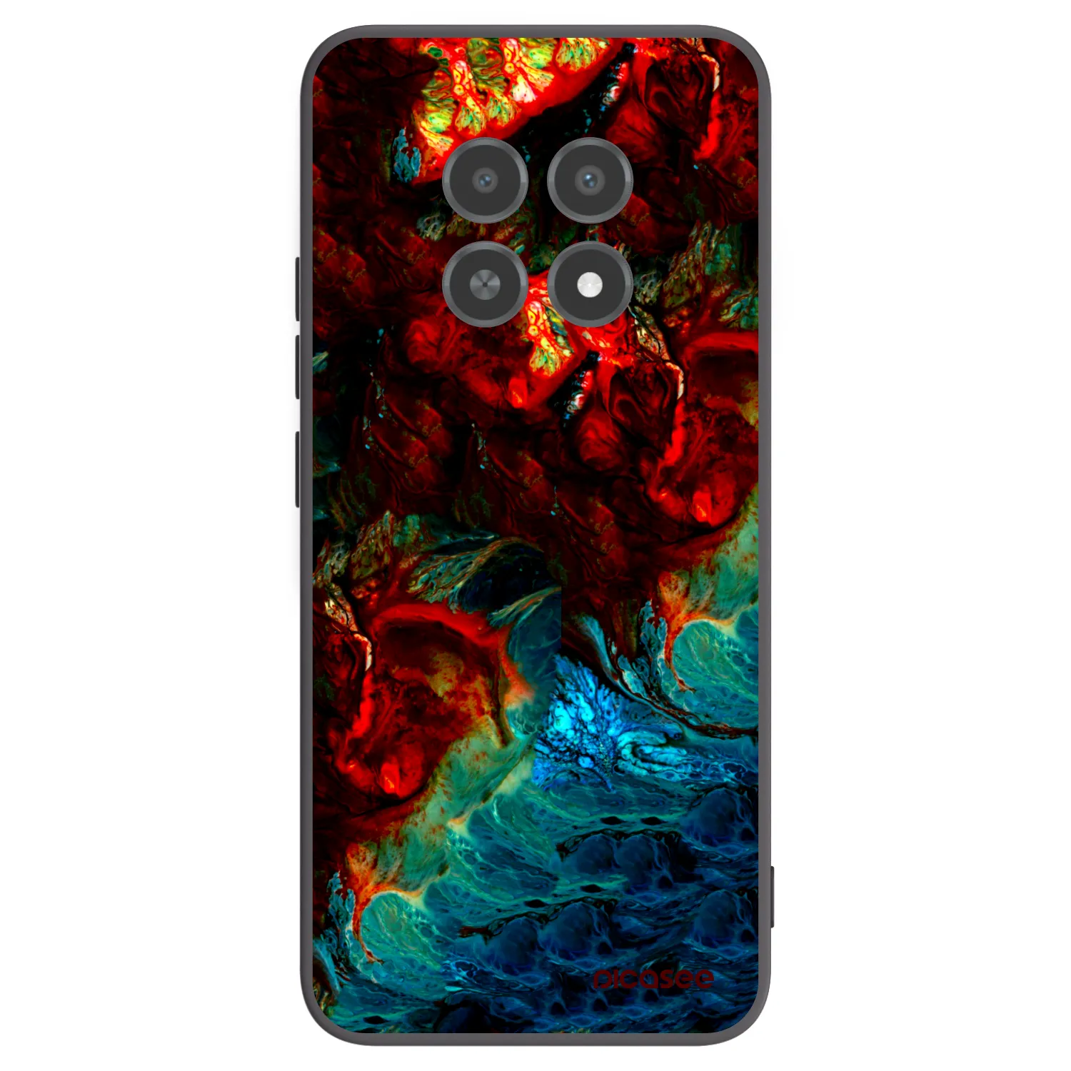 Picasee Μαύρη θήκη σιλικόνης για Realme 12X - Universe