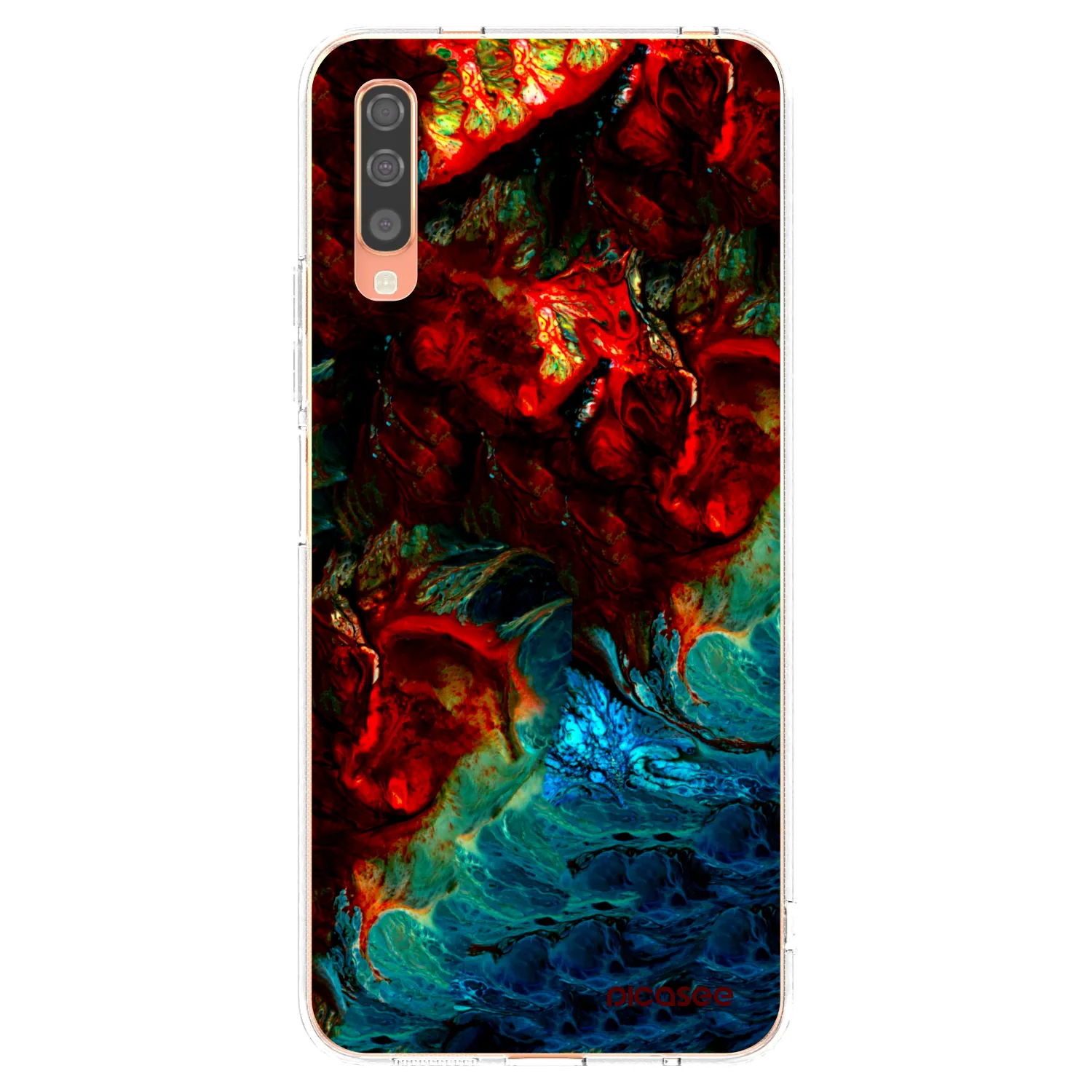Picasee διαφανής θήκη σιλικόνης Samsung Galaxy A70 A705F - Universe