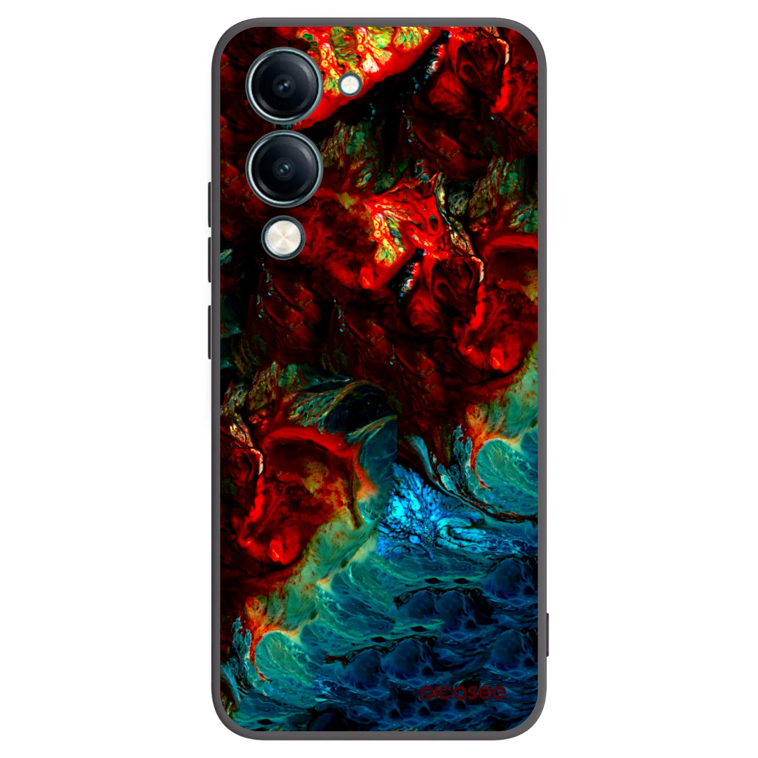 Picasee Μαύρη θήκη σιλικόνης για Vivo Y29s 5G - Universe
