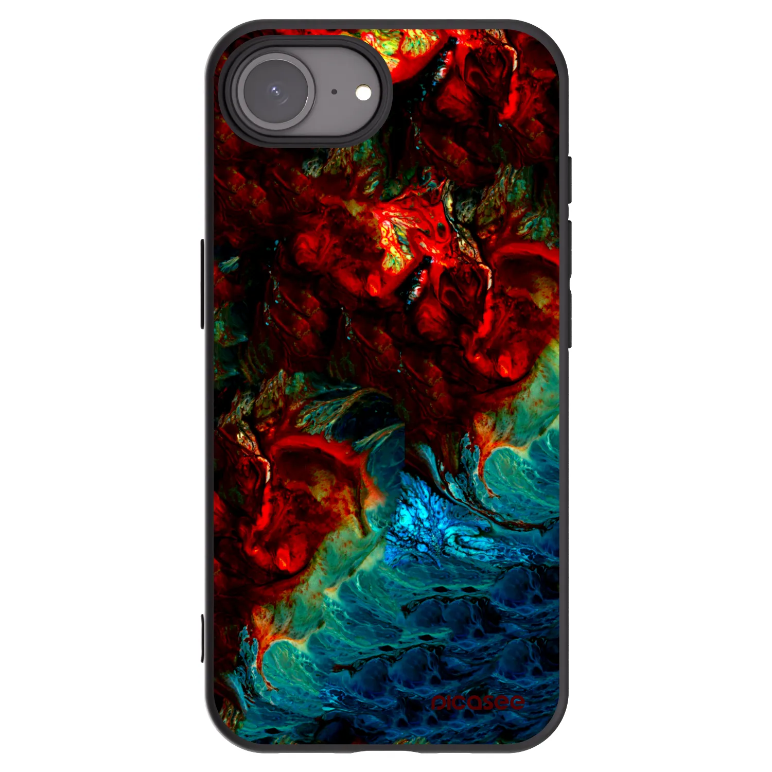 Picasee Μαύρη θήκη σιλικόνης για Apple iPhone 17e - Universe