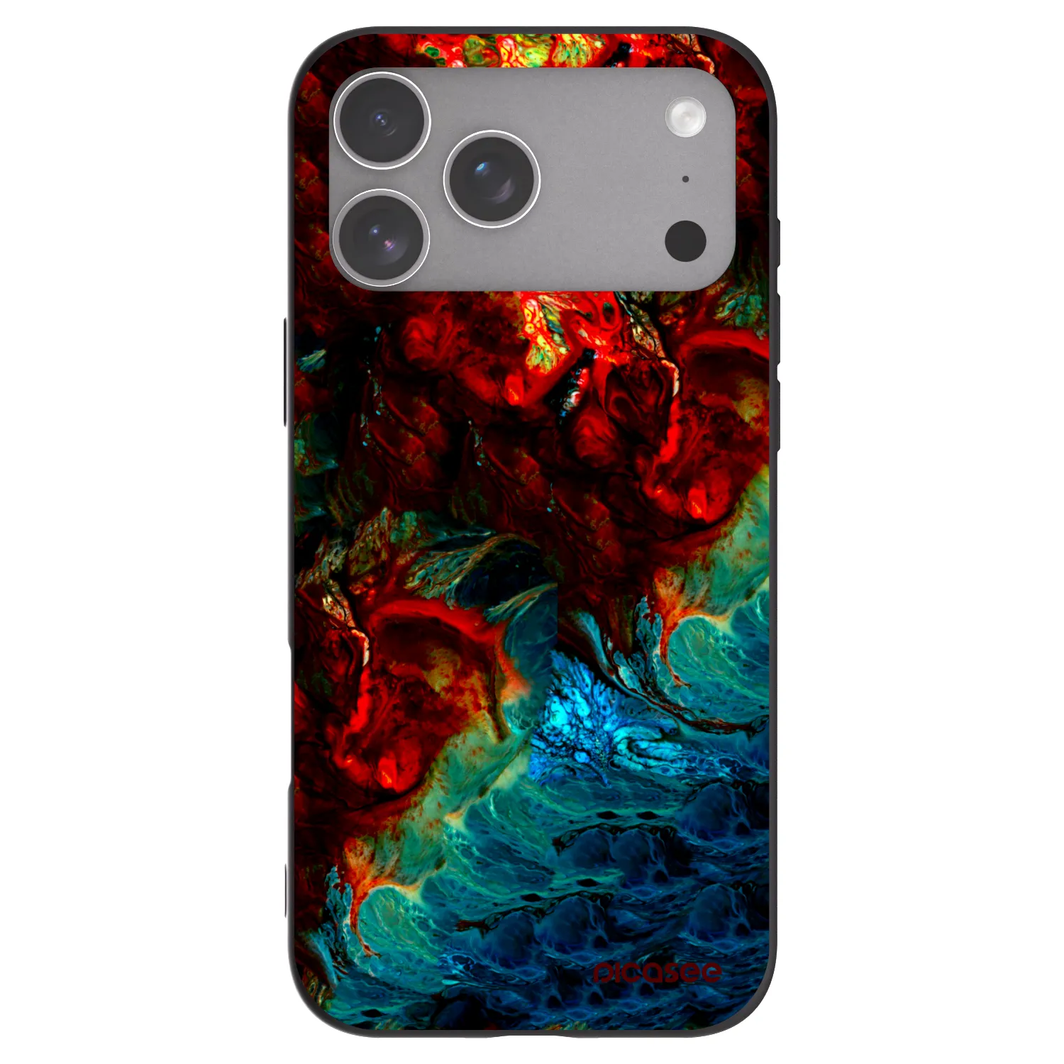 Picasee Μαύρη θήκη σιλικόνης για Apple iPhone 18 Pro Max - Universe