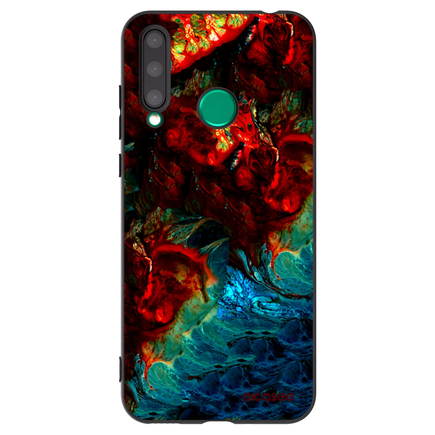 Picasee Μαύρη θήκη σιλικόνης για Honor 20 Lite - Universe