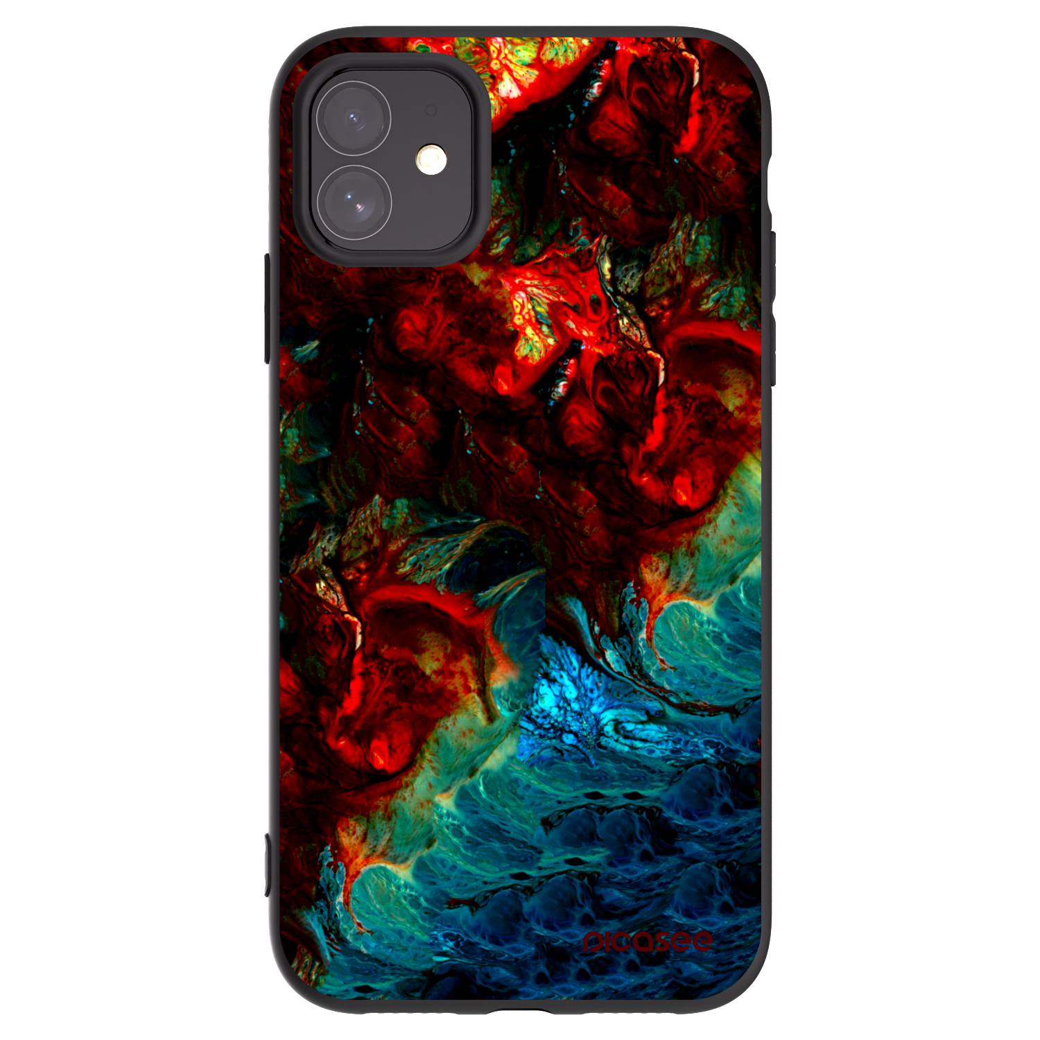 Picasee Μαύρη θήκη σιλικόνης για Apple iPhone 11 - Universe