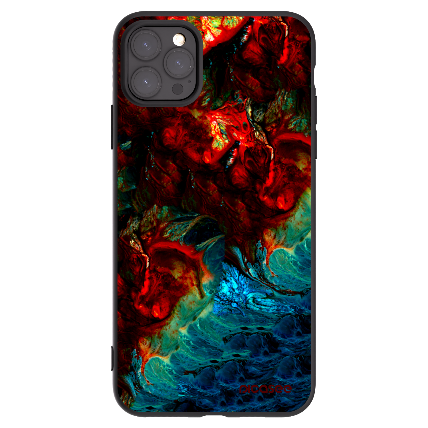 Picasee Μαύρη θήκη σιλικόνης για Apple iPhone 11 Pro Max - Universe