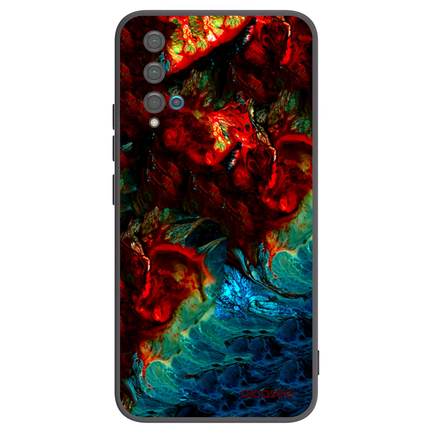 Picasee Μαύρη θήκη σιλικόνης για Huawei Nova 5T - Universe