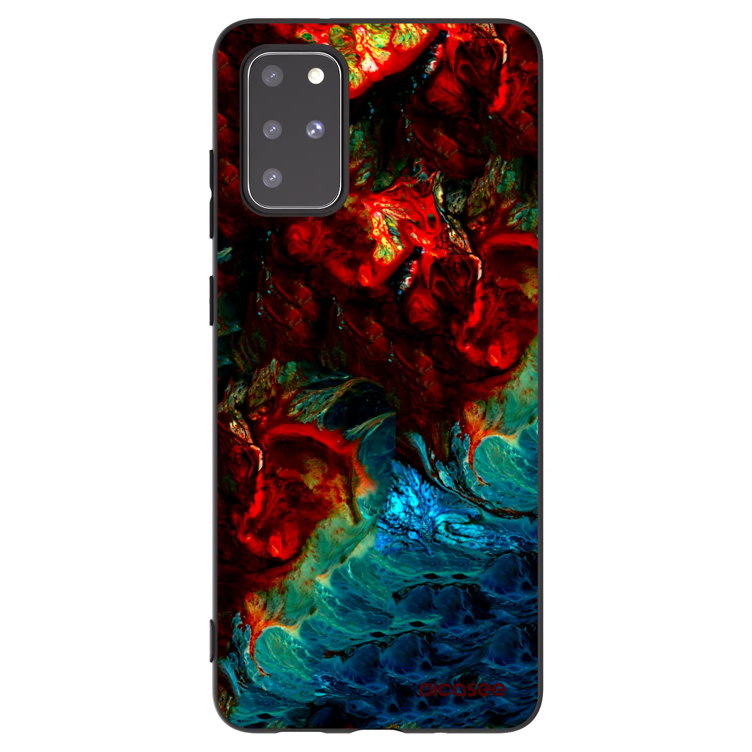 Picasee Μαύρη θήκη σιλικόνης για Samsung Galaxy S20+ G985F - Universe