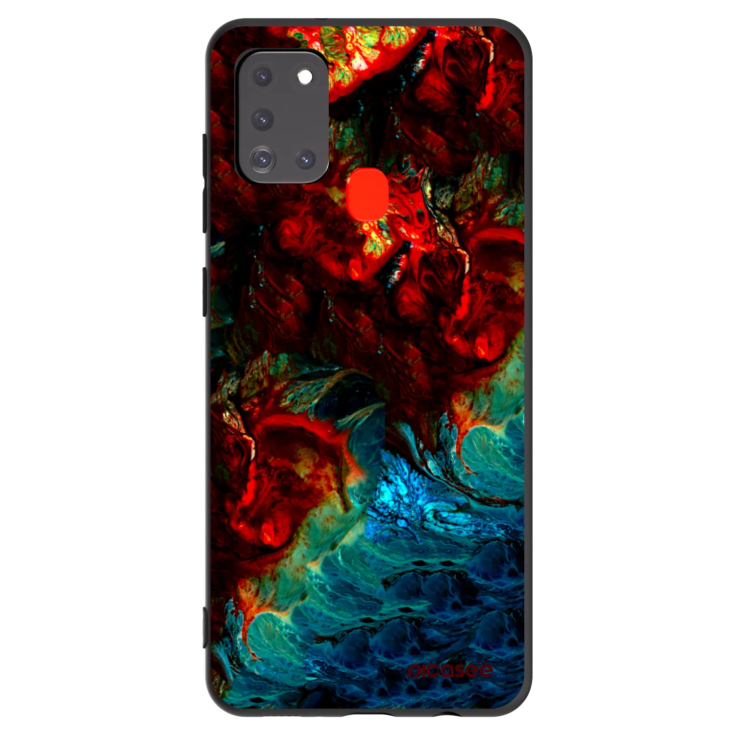 Picasee Μαύρη θήκη σιλικόνης για Samsung Galaxy A21s - Universe
