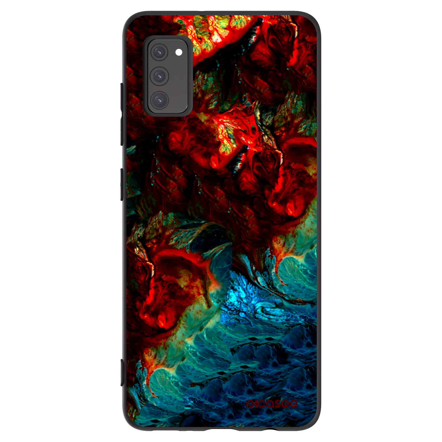 Picasee Μαύρη θήκη σιλικόνης για Samsung Galaxy A41 A415F - Universe