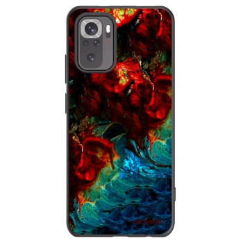 Picasee Μαύρη θήκη σιλικόνης για Xiaomi Redmi Note 10 - Universe