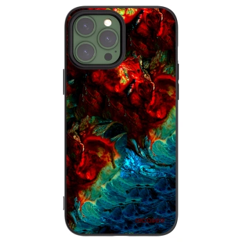 Picasee Μαύρη θήκη σιλικόνης για Apple iPhone 13 Pro Max - Universe