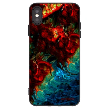 Picasee Μαύρη θήκη σιλικόνης για Apple iPhone XS Max - Universe