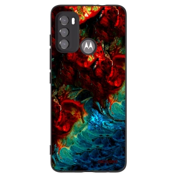 Picasee Μαύρη θήκη σιλικόνης για Motorola Moto G60 - Universe