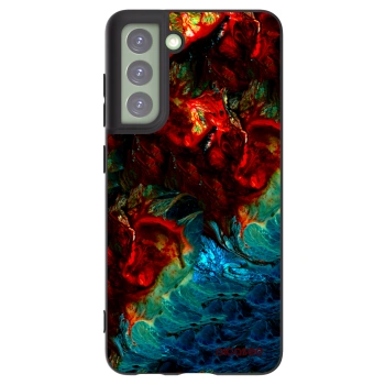 Picasee Μαύρη θήκη σιλικόνης για Samsung Galaxy S21 FE 5G - Universe