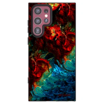 Picasee Μαύρη θήκη σιλικόνης για Samsung Galaxy S22 Ultra 5G - Universe