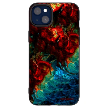 Picasee Μαύρη θήκη σιλικόνης για Apple iPhone 14 Plus - Universe