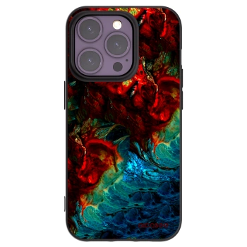 Picasee Μαύρη θήκη σιλικόνης για Apple iPhone 14 Pro - Universe