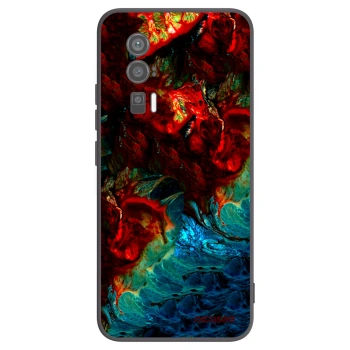 Picasee Μαύρη θήκη σιλικόνης για Xiaomi Poco F5 Pro 5G - Universe