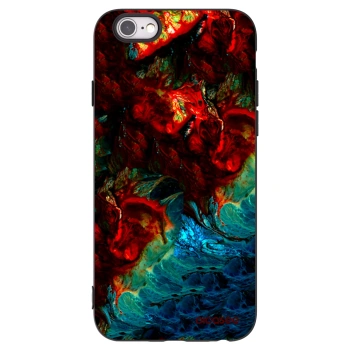 Picasee Μαύρη θήκη σιλικόνης για Apple iPhone 6/6S - Universe