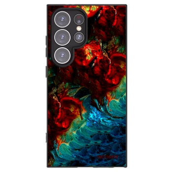 Picasee Μαύρη θήκη σιλικόνης για Samsung Galaxy S24 Ultra S928B 5G - Universe