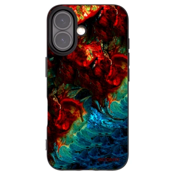 Picasee Μαύρη θήκη σιλικόνης για Apple iPhone 16 - Universe