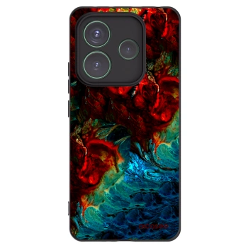 Picasee Μαύρη θήκη σιλικόνης για Xiaomi Redmi Note 14 5G - Universe