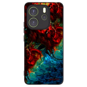 Picasee Μαύρη θήκη σιλικόνης για Xiaomi Redmi Note 14 4G - Universe