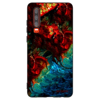 Picasee Μαύρη θήκη σιλικόνης για Huawei P30 - Universe