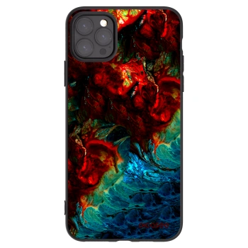 Picasee Μαύρη θήκη σιλικόνης για Apple iPhone 11 Pro Max - Universe