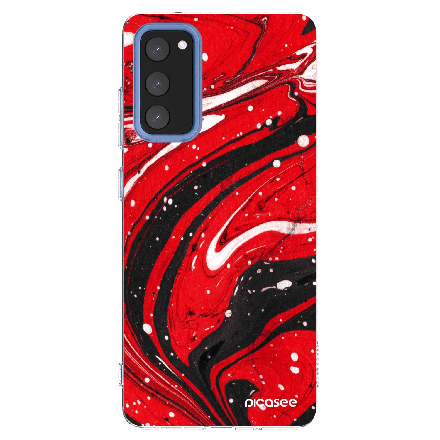 Picasee διαφανής θήκη σιλικόνης Samsung Galaxy S20 FE - Red black