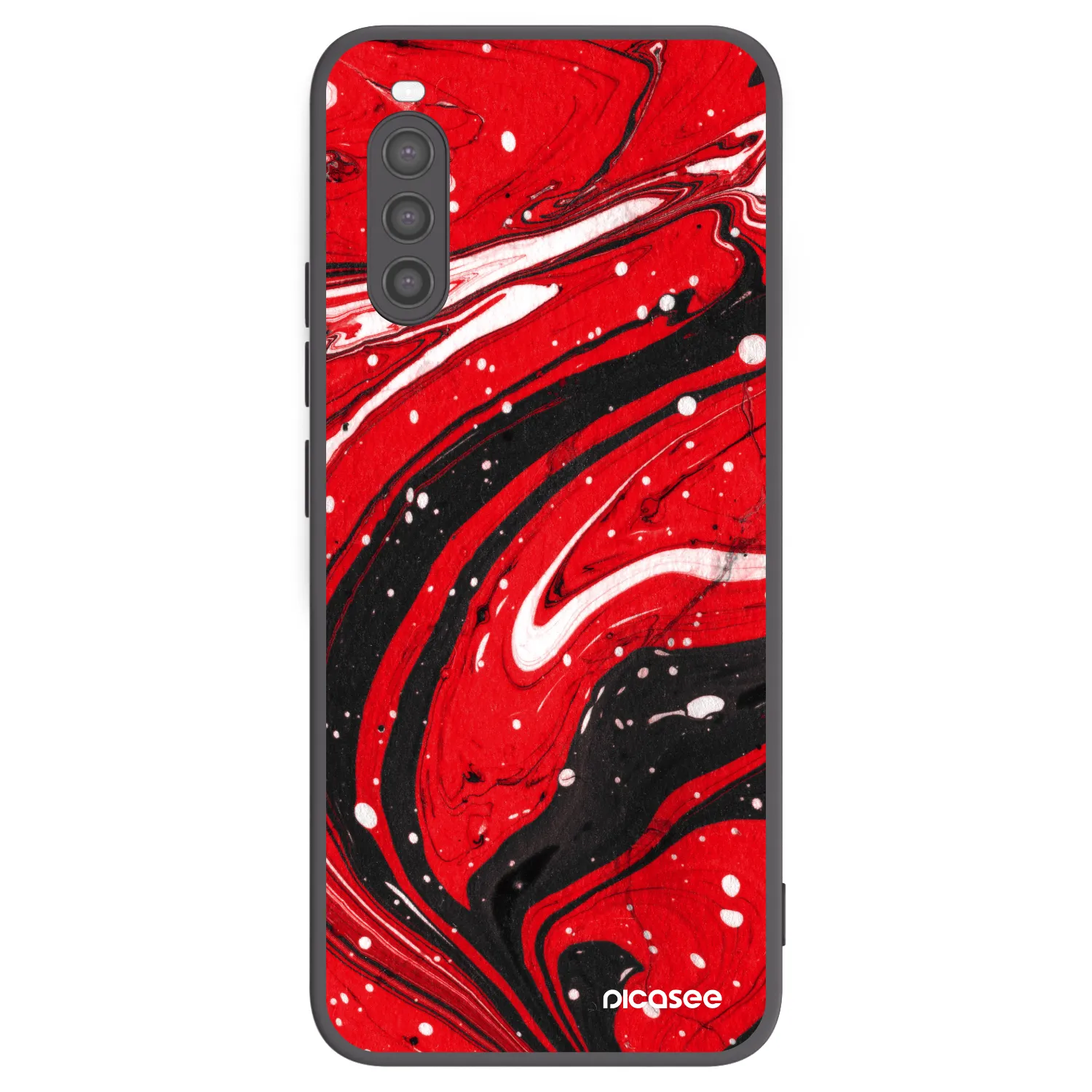 Picasee Μαύρη θήκη σιλικόνης για Sony Xperia 10 II - Red black