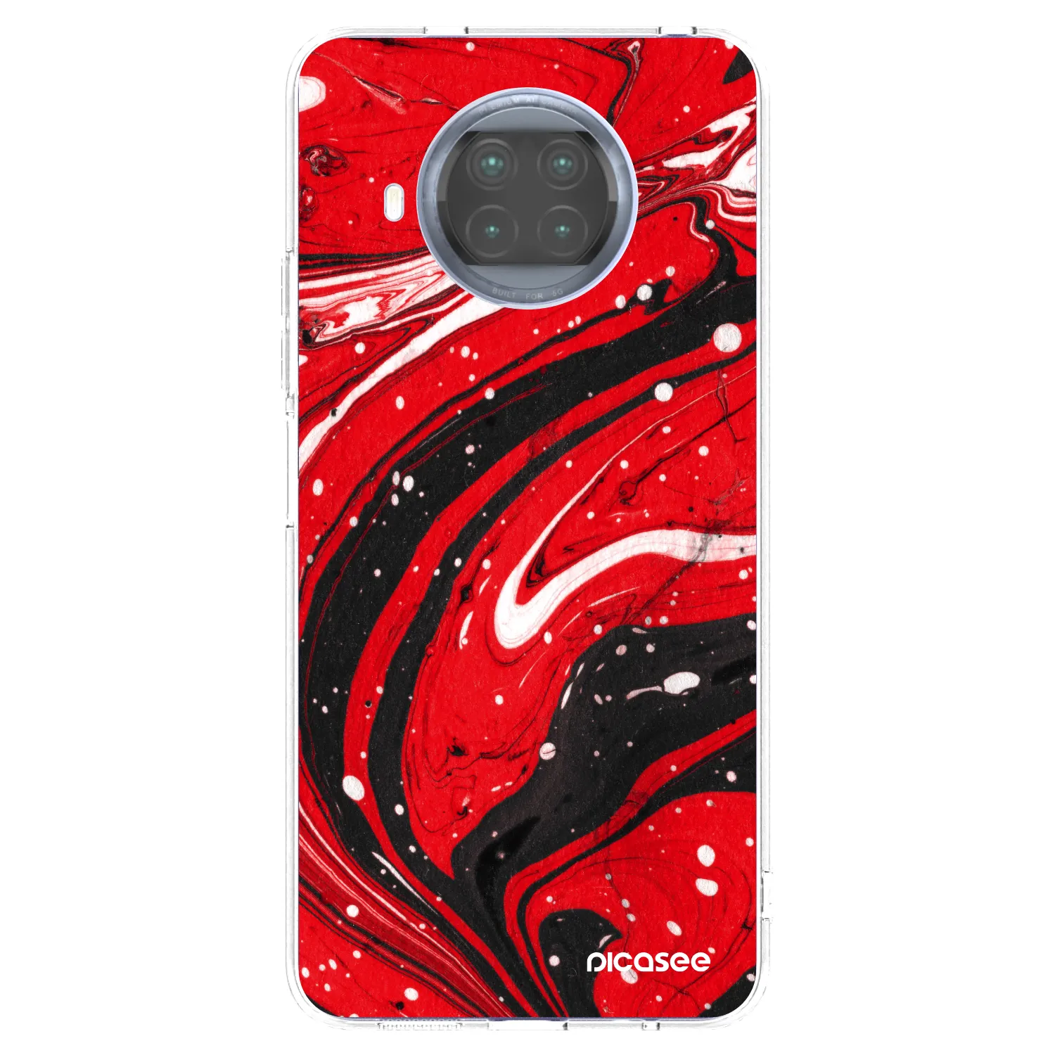 Picasee διαφανής θήκη σιλικόνης Xiaomi Mi 10T Lite - Red black