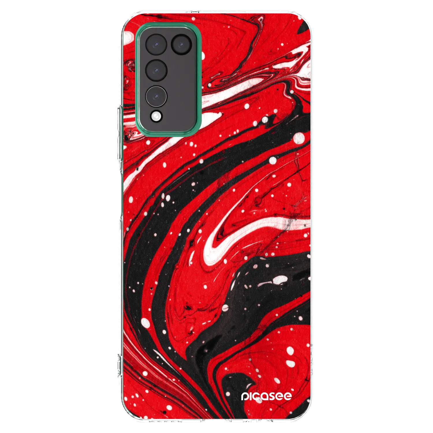 Picasee διαφανής θήκη σιλικόνης Honor 10X Lite - Red black