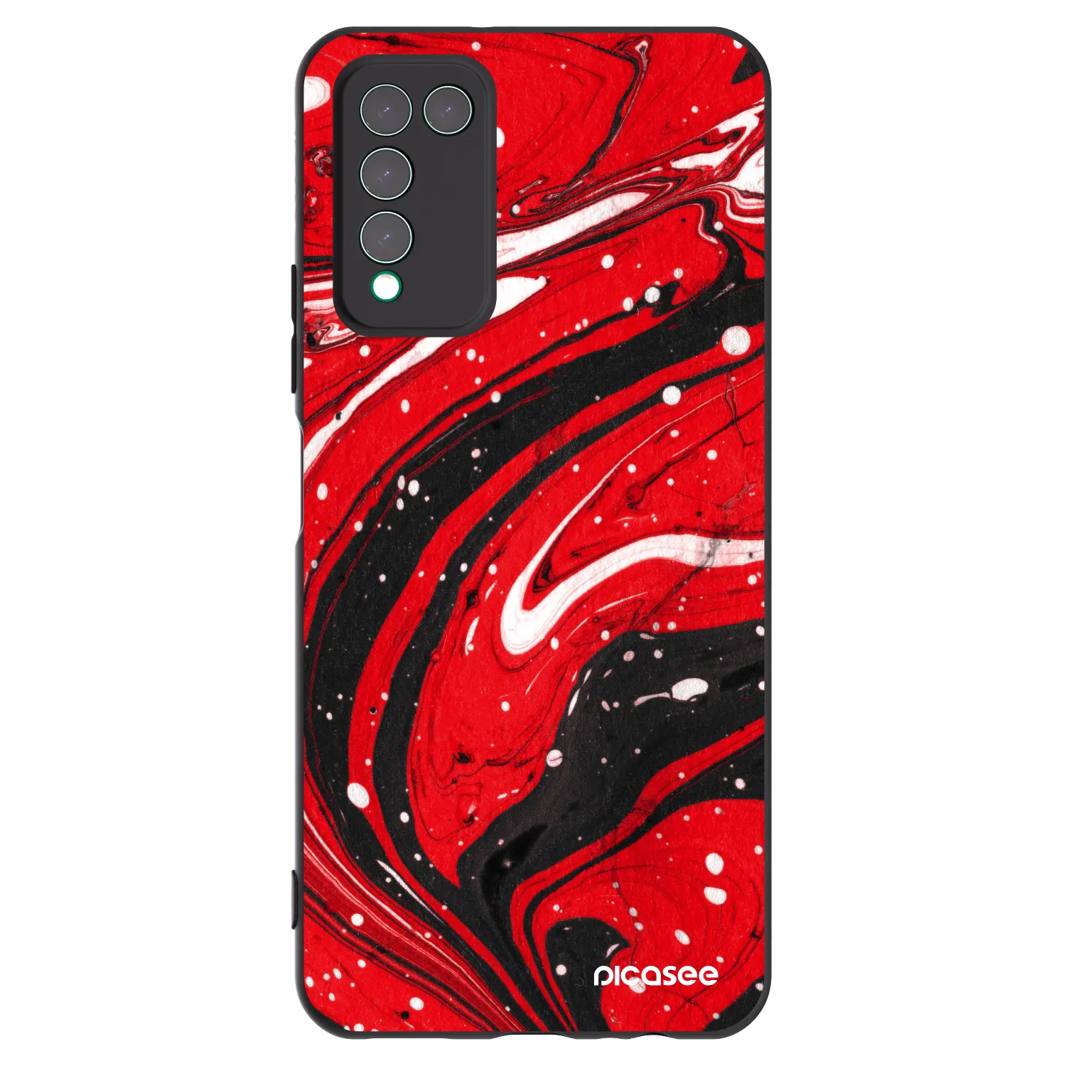 Picasee Μαύρη θήκη σιλικόνης για Honor 10X Lite - Red black