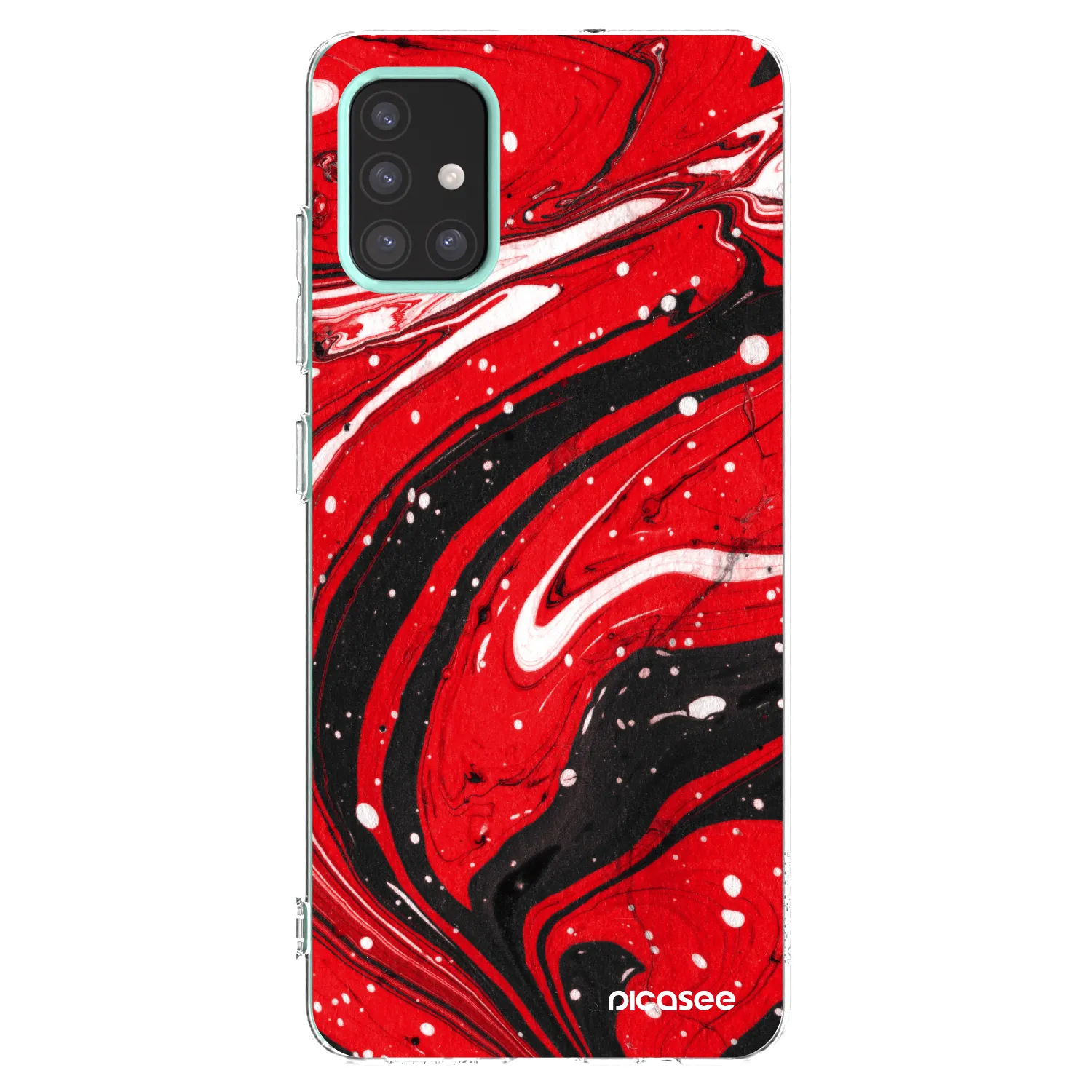 Picasee διαφανής θήκη σιλικόνης Samsung Galaxy M31s - Red black