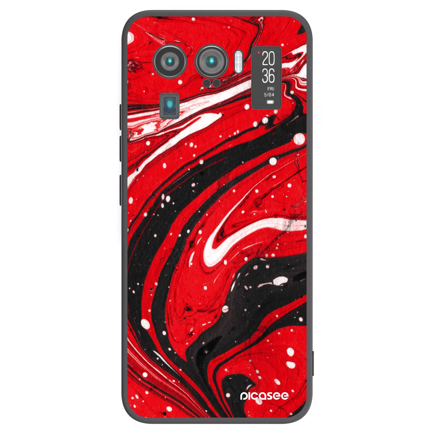 Picasee Μαύρη θήκη σιλικόνης για Xiaomi Mi 11 Ultra - Red black