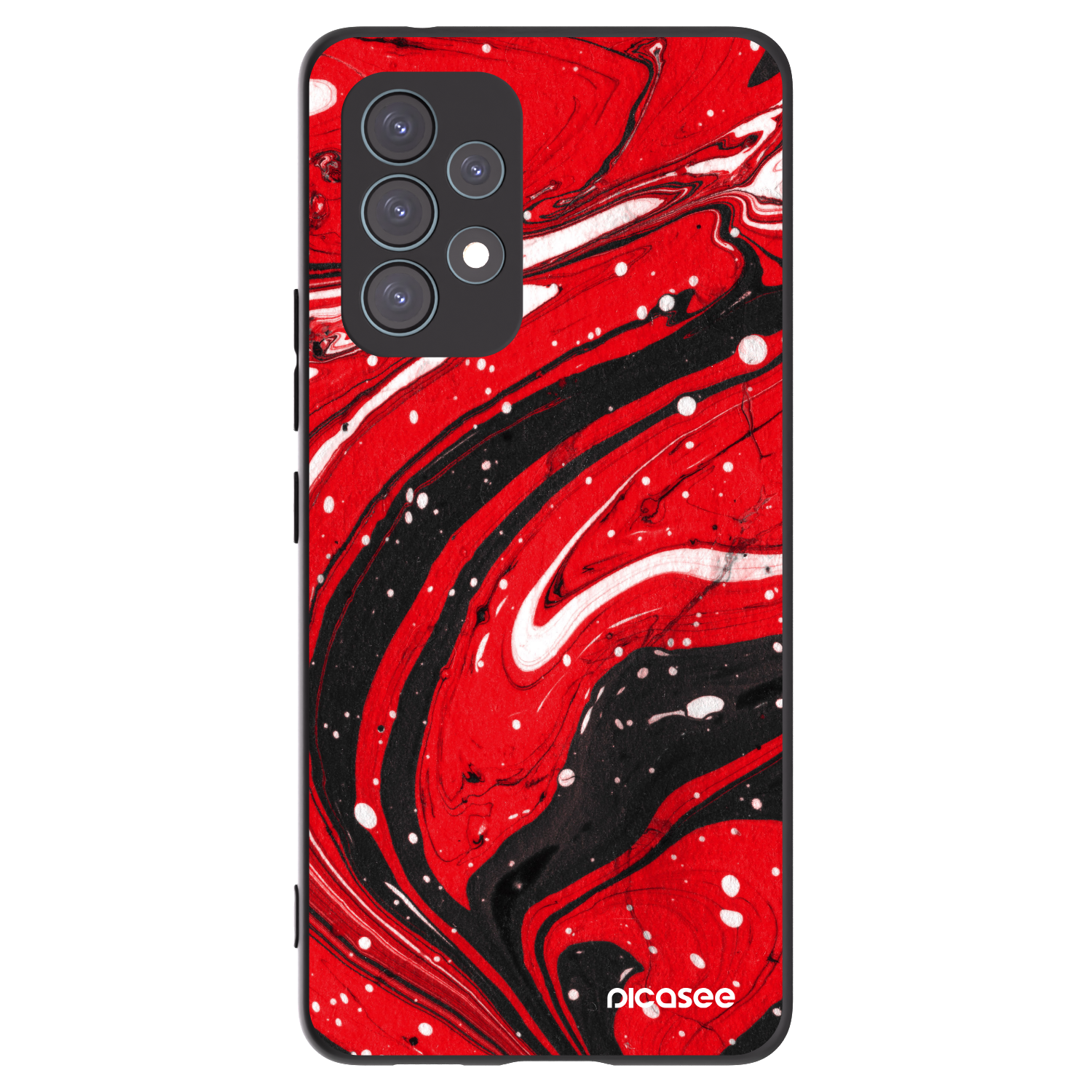 Picasee Μαύρη θήκη σιλικόνης για Samsung Galaxy A53 5G A536 - Red black