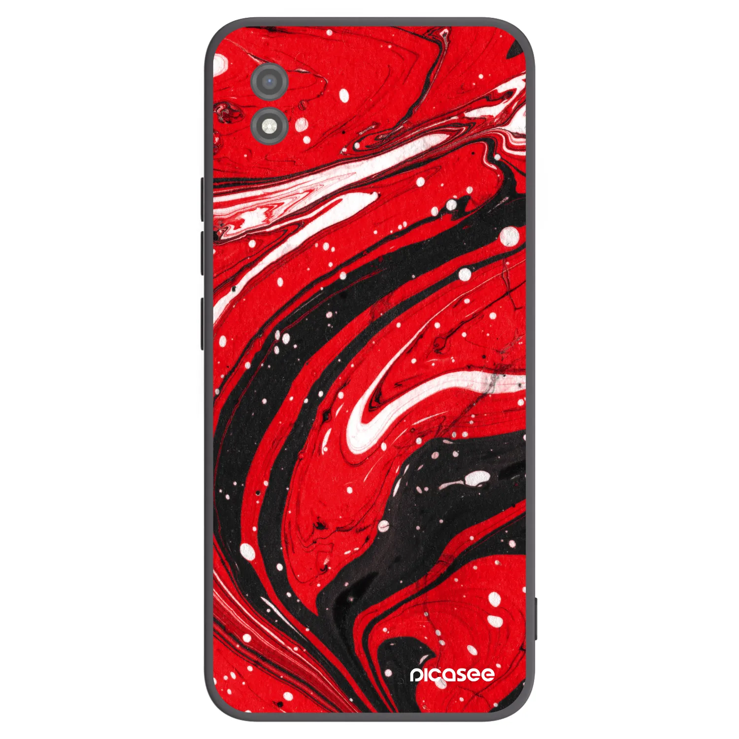 Picasee Μαύρη θήκη σιλικόνης για Realme C11 (2021) - Red black