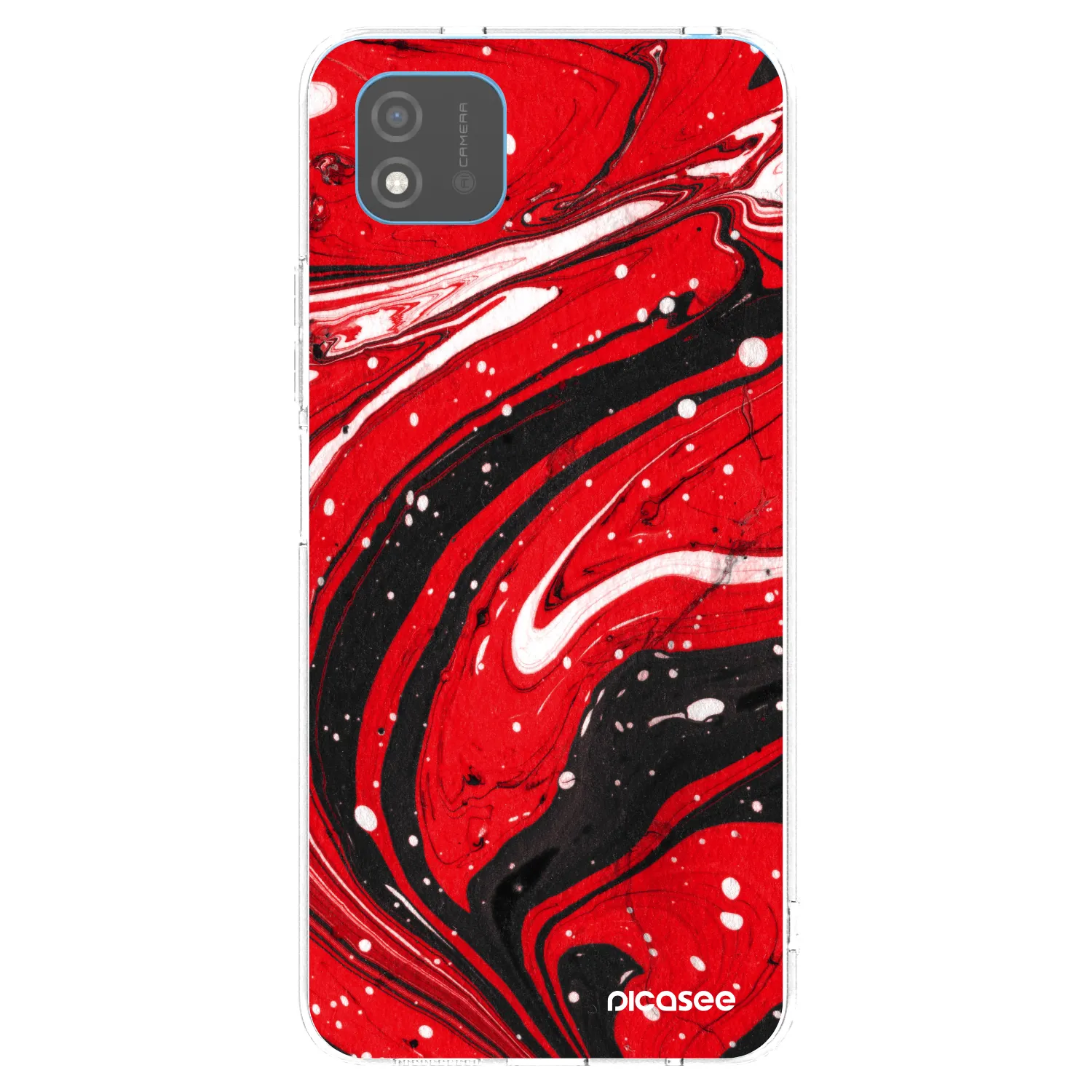 Picasee διαφανής θήκη σιλικόνης Realme C11 (2021) - Red black