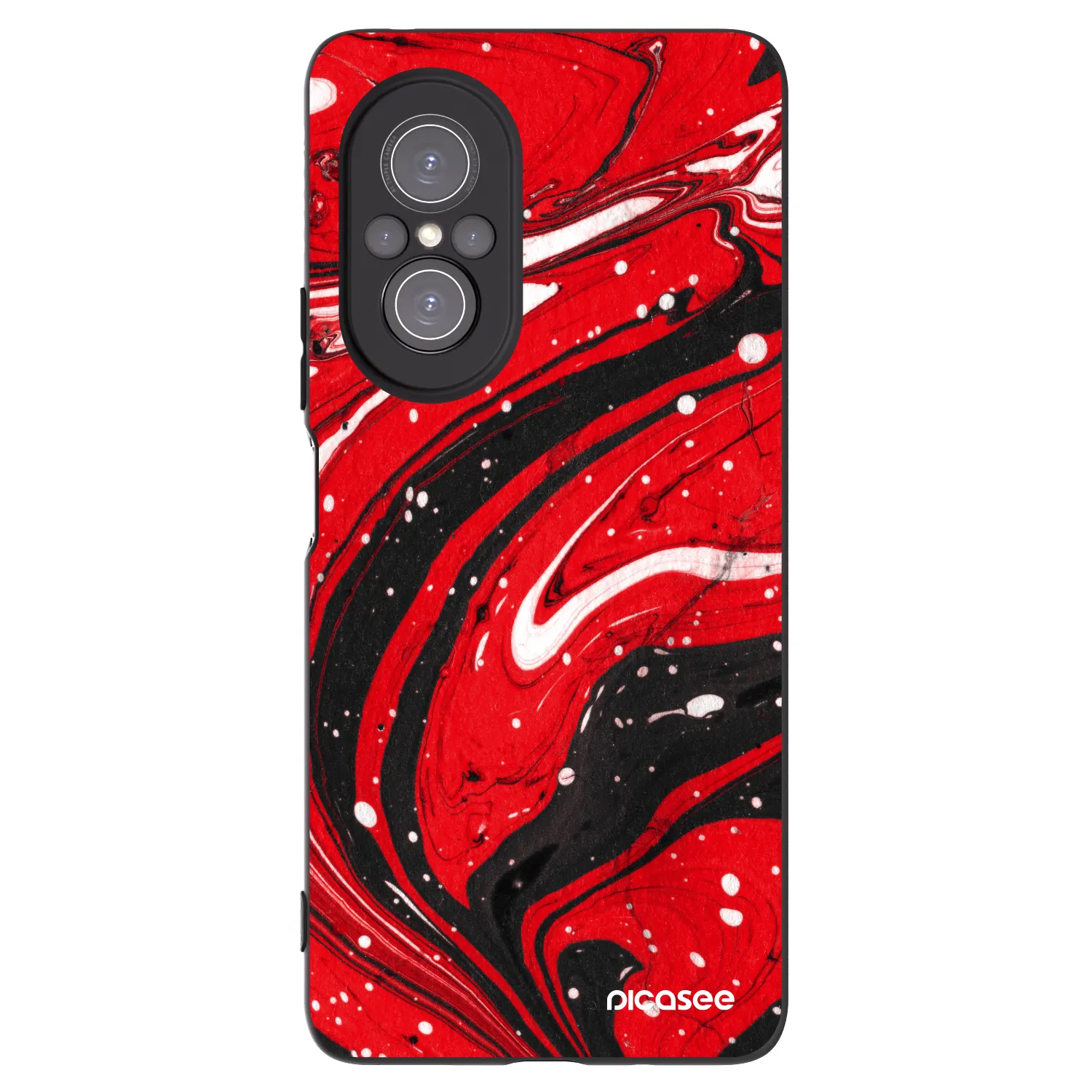 Picasee Μαύρη θήκη σιλικόνης για Huawei Nova 9 SE - Red black