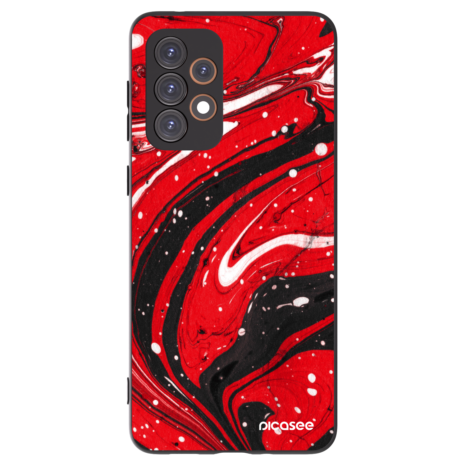 Picasee Μαύρη θήκη σιλικόνης για Samsung Galaxy A33 5G A336 - Red black
