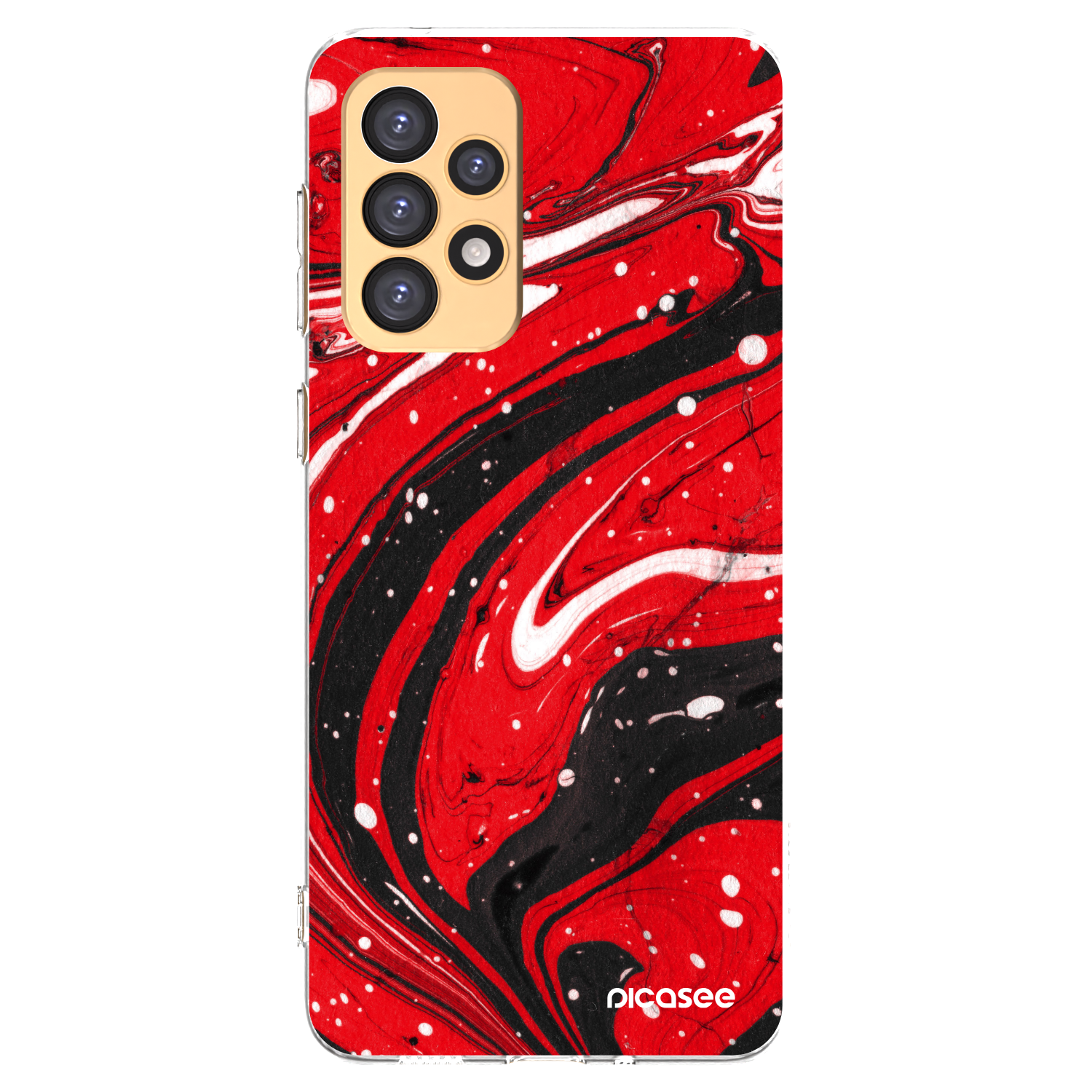 Picasee διαφανής θήκη σιλικόνης Samsung Galaxy A33 5G A336 - Red black