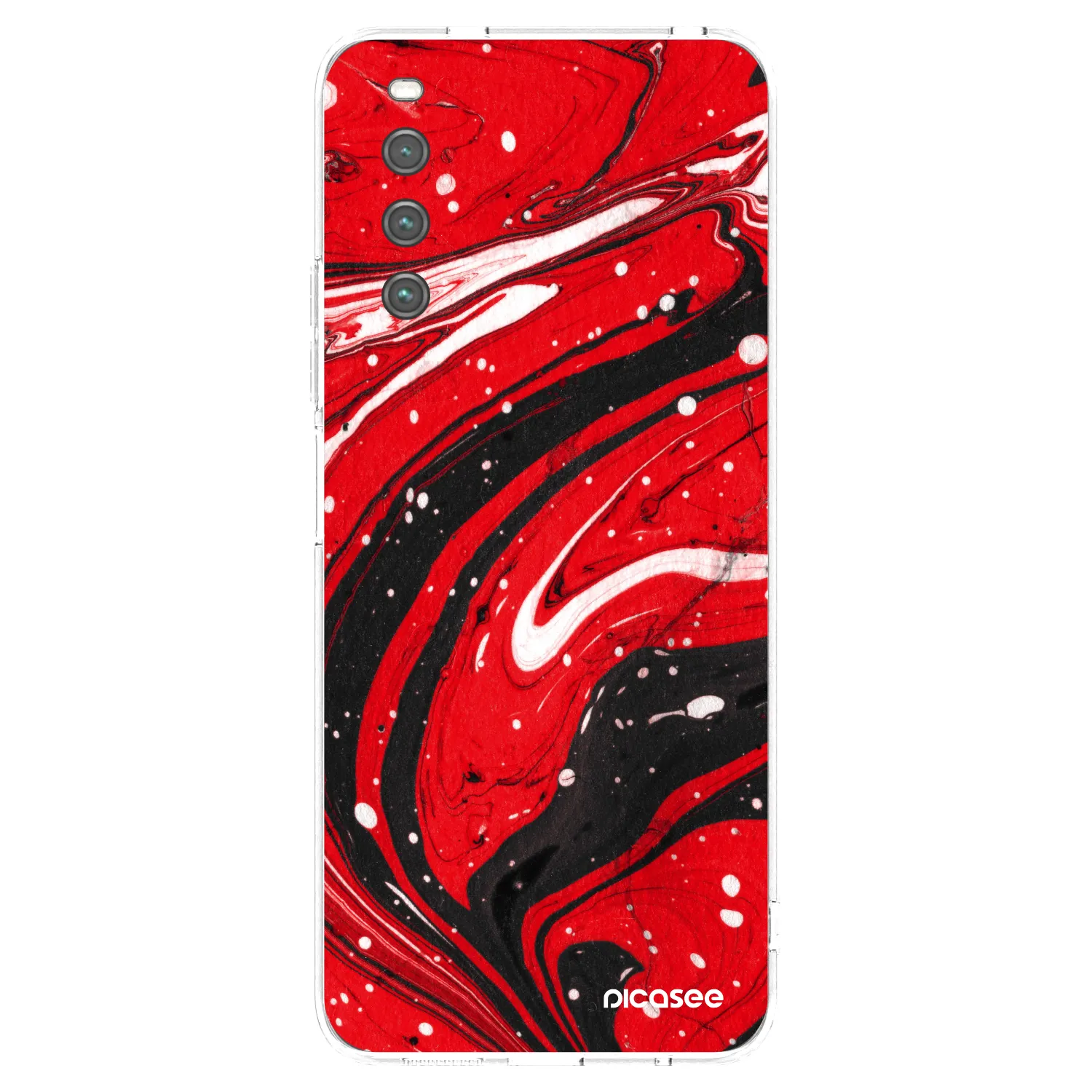 Picasee διαφανής θήκη σιλικόνης Sony Xperia 10 IV 5G - Red black