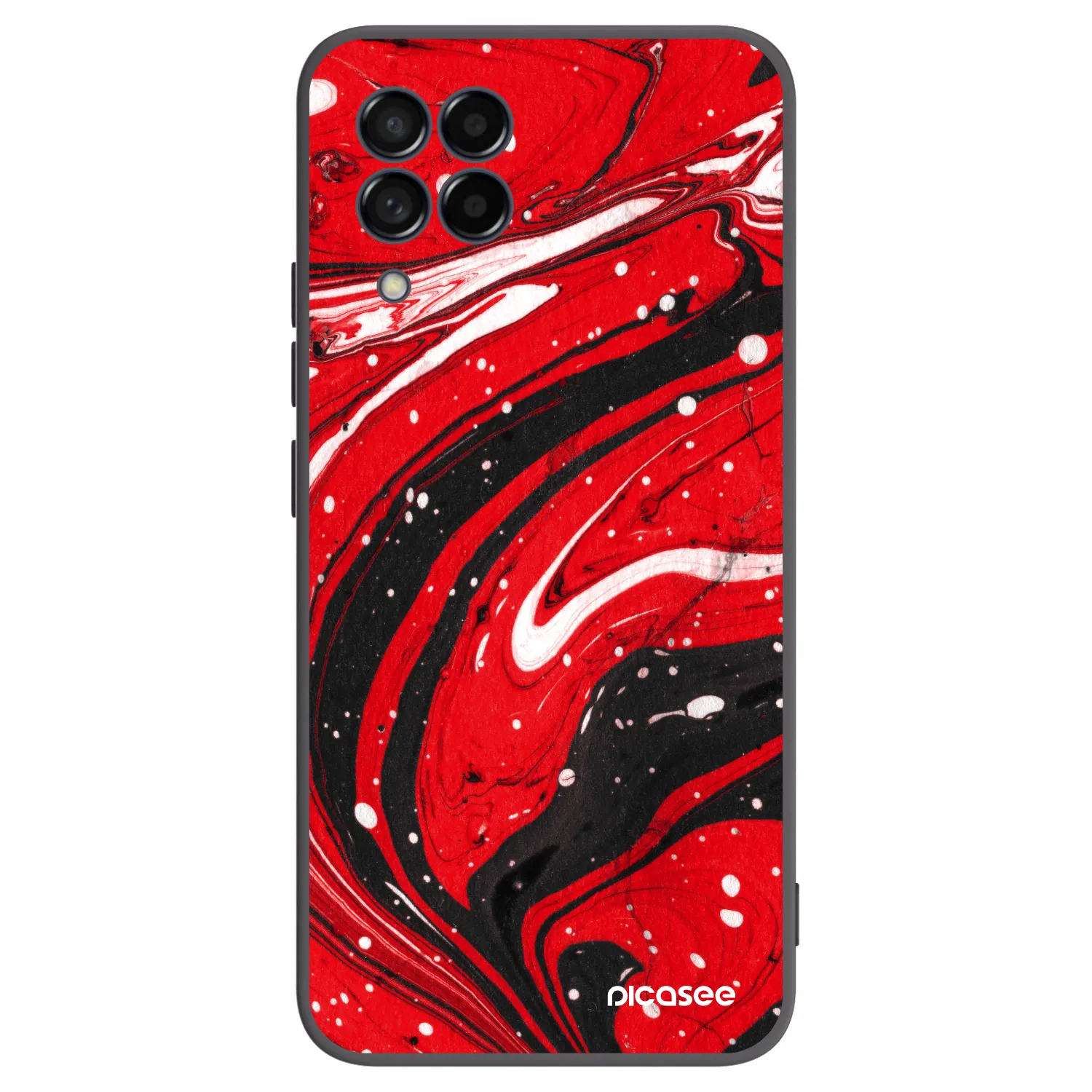 Picasee Μαύρη θήκη σιλικόνης για Samsung Galaxy M53 5G - Red black