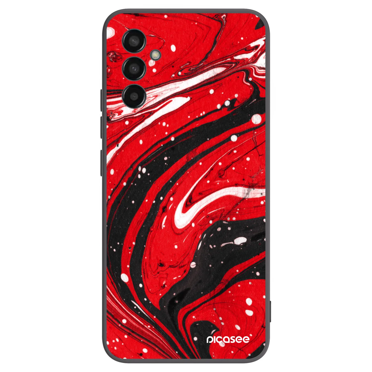 Picasee Μαύρη θήκη σιλικόνης για Samsung Galaxy M13 M135F - Red black