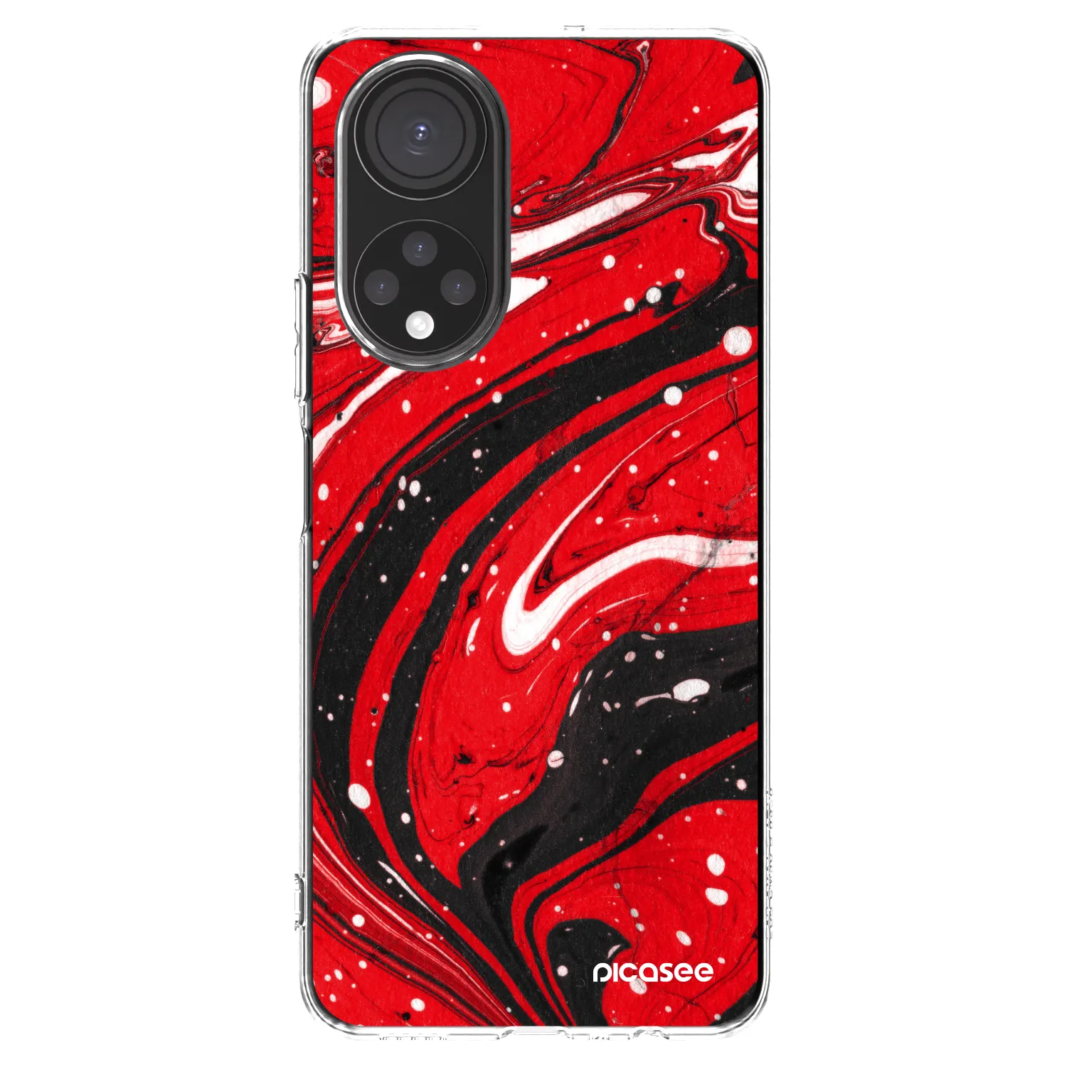 Picasee διαφανής θήκη σιλικόνης Honor X7 - Red black