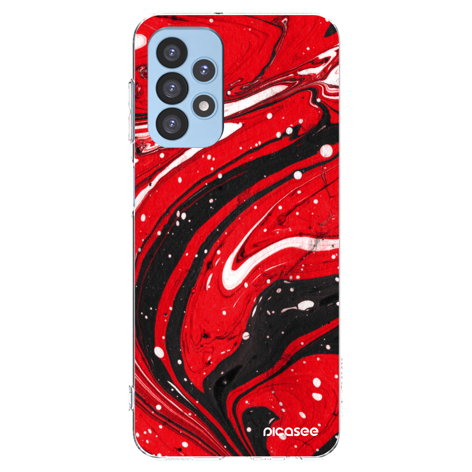 Picasee διαφανής θήκη σιλικόνης Samsung Galaxy A23 A235F 4G - Red black