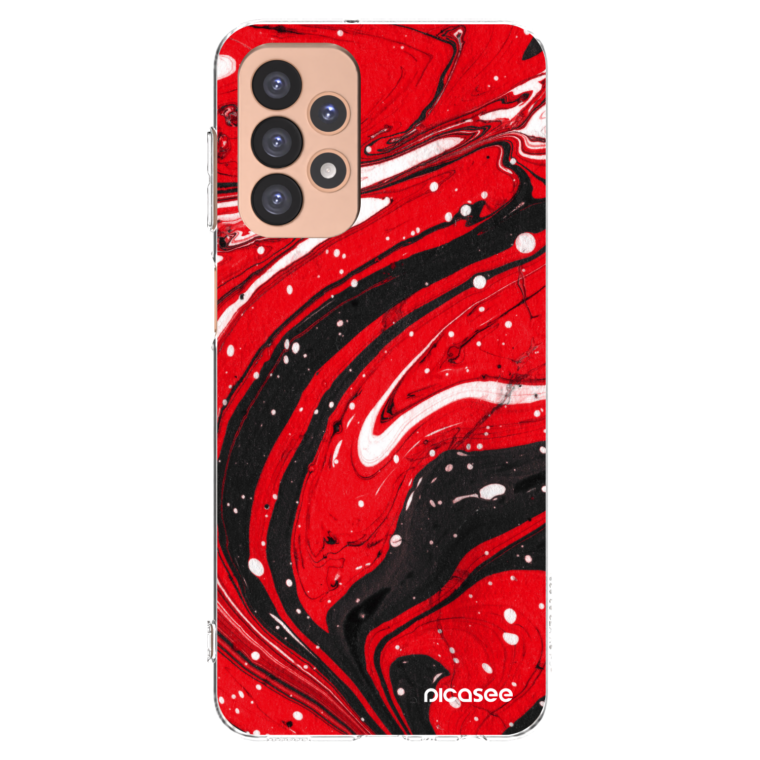 Picasee διαφανής θήκη σιλικόνης Samsung Galaxy A23 A236B 5G - Red black