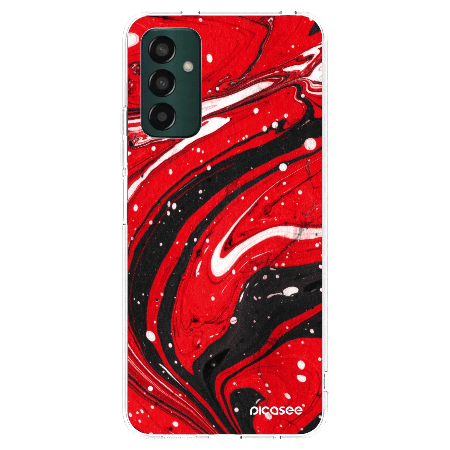 Picasee διαφανής θήκη σιλικόνης Samsung Galaxy M23 5G - Red black